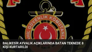 Balıkesir Ayvalık Açıklarında Batan Teknede 8 Kişi Kurtarıldı