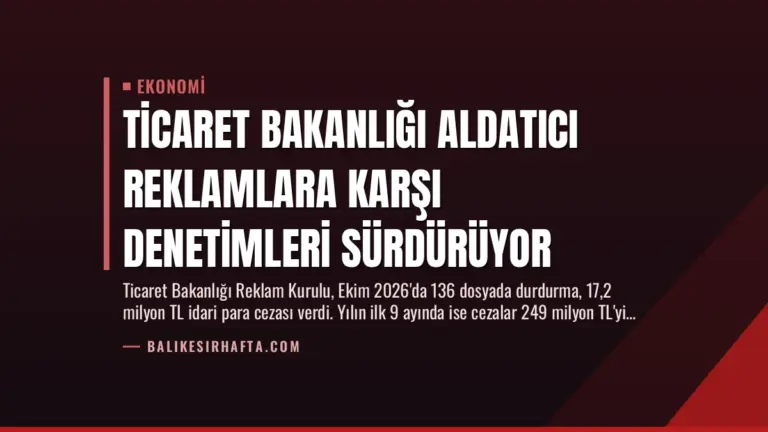 Ticaret Bakanlığı Aldatıcı Reklamlara Karşı Denetimleri Sürdürüyor