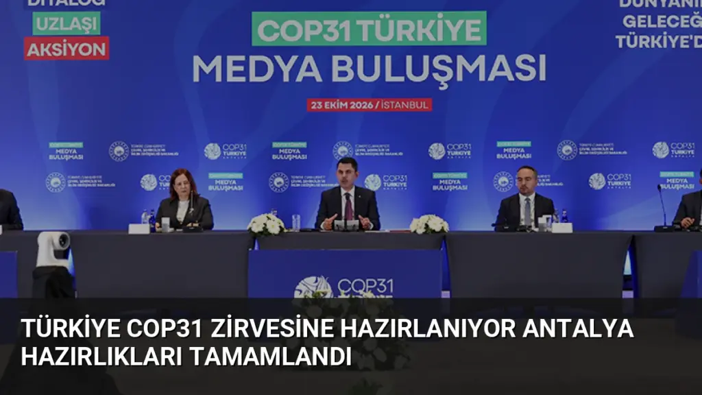 Türkiye COP31 Zirvesine Hazırlanıyor Antalya Hazırlıkları Tamamlandı
